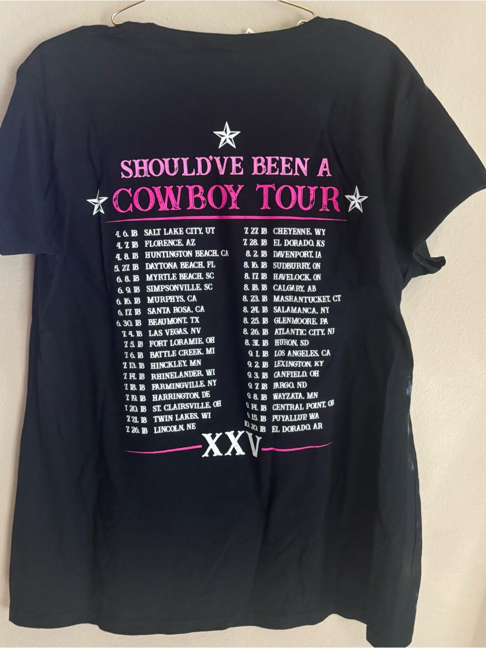 Toby Keith 25th Anniversary XXV Graphic T Shirt Black Pink 2XL - Picture 6 of 7